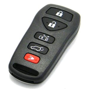 Replacement Case Compatible With 2004-2009 Nissan Quest 6-Button Key Fob Remote (FCC ID: KBRASTU51, P/N: 28268-5Z200)