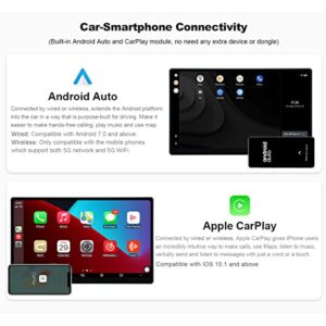 JOYING Carplay Stereo 11.6 Inch Octa Core Double Din Car Stereo Android 10 Navigation Car Stereo With Full-Fit 1920x1080 Screen 8GB+128GB Support Bluetooth 5.1/AM/FM Radio/4G Module/DVR/Back-Up Camera