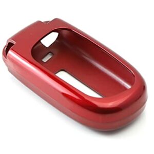 iJDMTOY Exact Fit Glossy Red Smart Key Fob Shell Cover Compatible with Charger Challenger Dart Durango Journey, Grand Cherokee Renegade, 200 300, etc