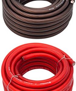 InstallGear 4 Gauge Wire (50ft) Copper Clad Aluminum CAA - Primary Automotive Wire, Car Amplifier Power & Ground Cable, Battery Cable, Car Audio Speaker Stereo, RV Trailer Wiring Welding Cable 4ga