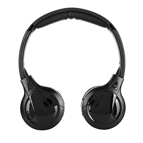 Wireless Car Headphones, 2 Channel IR Wireless Headphones for Kids, in Car Wireless DVD Headphones