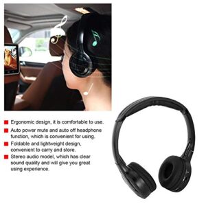 Wireless Car Headphones, 2 Channel IR Wireless Headphones for Kids, in Car Wireless DVD Headphones