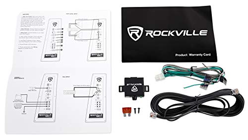 Rockville Rws12ca Slim 1200 Watt 12" Amplified Powered Car Subwoofer Enclosure ,Black