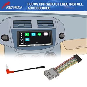 RED WOLF Radio Wiring Harness Adapter Select for Hyundai Sante Fe 2007-2008, KIA Sorento 2007-2009 Module Install Aftermarket Stereo CD Receiver Player Wire Cable Connector Plug