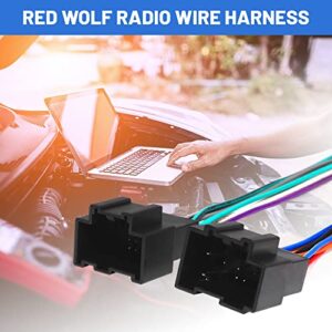 RED WOLF Radio Wiring Harness Adapter Select for Hyundai Sante Fe 2007-2008, KIA Sorento 2007-2009 Module Install Aftermarket Stereo CD Receiver Player Wire Cable Connector Plug