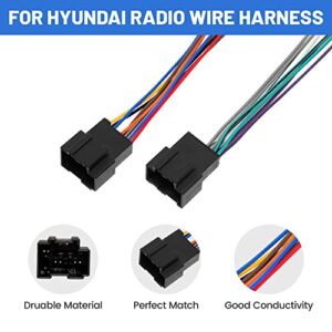 RED WOLF Radio Wiring Harness Adapter Select for Hyundai Sante Fe 2007-2008, KIA Sorento 2007-2009 Module Install Aftermarket Stereo CD Receiver Player Wire Cable Connector Plug