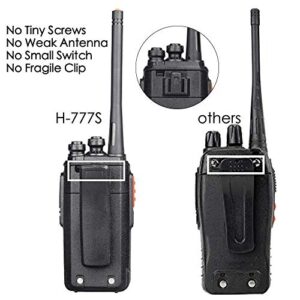 Retevis H-777S Walkie-Talkies Long Range,Rechargeable Two Way Radio,2 Way Radio with Earpieces,VOX Long Antenna Crisp Voice for Adults Gift Hunting Camping Outdoor Biking(2 Pack)