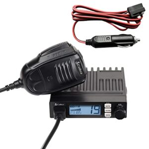cobra 19 mini recreational cb radio – easy to operate emergency radio, travel essentials, instant channel 9, 4 watt output, full 40 channels, time out timer, vox, auto squelch, auto power, black