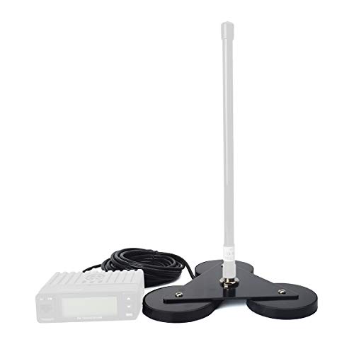 UAYESOK Heavy Duty Magnetic Antenna Mount 8.8inch, SO239 30KG Suction Triangle Vehicel Mobile Antenna Magnet Base W/5M(16.4ft) RG58 Coaxial Cable