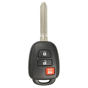 keyless2go replacement for 3 button remote for head key hyq12bdm / 89070-52f50 / 89070-42820 h chip