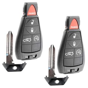 fits chrysler dodge jeep fobik key fob keyless entry remote (m3n5wy783x, iyz-c01c), set of 2