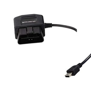 rearmaster universal obd power cable for dash camera,24 hours surveillance/acc mode with switch button(mini usb port)