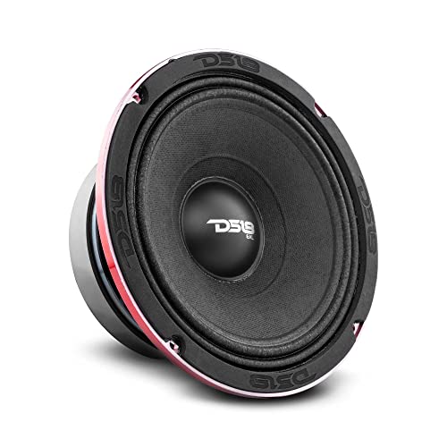 DS18 PRO-EXL84 Loudspeaker - 8", Midrange, Red Aluminum Basket, 800W Max, 400W RMS, 4 Ohms, Ferrite Magnet - for The People Who Live and Breathe Car Audio (1 Speaker)