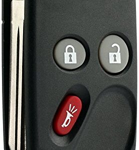 KeylessOption Keyless Entry Remote Fob Car Flip Ignition Key Replacement for Trailblazer Envoy