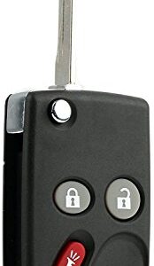 KeylessOption Keyless Entry Remote Fob Car Flip Ignition Key Replacement for Trailblazer Envoy