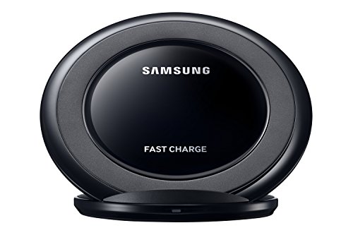 Samsung Qi Certified Fast Charge Wireless Charging Pad + Stand - Supports wireless charging on Qi compatible smartphones - Black