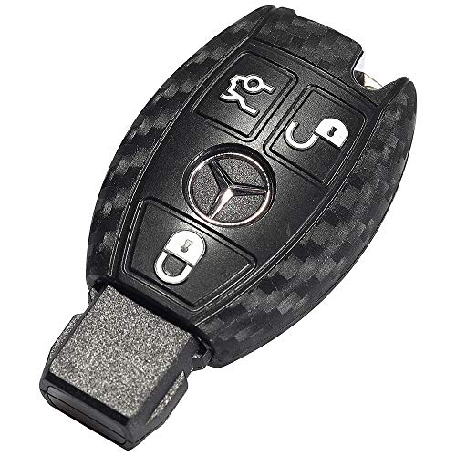 Lcyam Key Fob Cover Case Carbon Fiber Pattern for Mercedes Benz C E M S CLS CLK GLK GLC G Class CLA GLK350 GLA 250 C300 AMG 2019 GLC 300