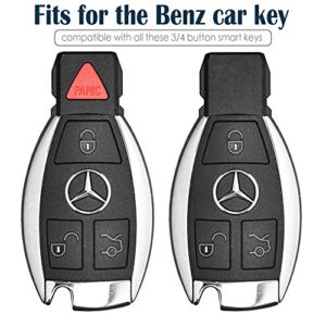 Lcyam Key Fob Cover Case Carbon Fiber Pattern for Mercedes Benz C E M S CLS CLK GLK GLC G Class CLA GLK350 GLA 250 C300 AMG 2019 GLC 300