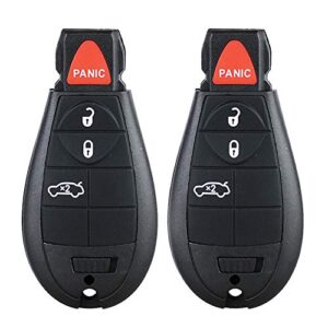 2pcs new replacement 4 button keyless entry remote key fob transmitter for m3n5wy783x chrysler 300/dodge charger challenger magnum with ignition key iyz-c01c