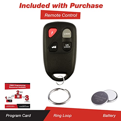 KeylessOption Keyless Entry Remote Control Car Key Fob Clicker for KPU41805 Model 41805 Mazda 6