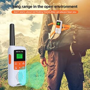 Retevis RT49B Walkie Talkies for Cruise, Two Way Long Range Radios, NOAA White Walkie Talkies 4 Pack, USB Rechargeable 2 Way Radio for Family Camping Hiking Hunting