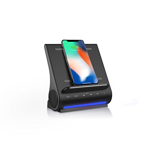 Dockall Fast Wireless Charger Bluetooth Speakers 4 in 1 Docking Station Charge 3 Devices for iPhone 14 13 12 11 X Samsung Galaxy S22 S21 S20 S10 S9