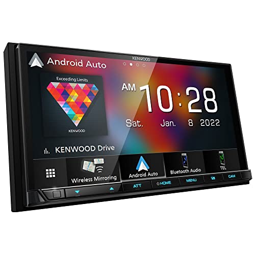 KENWOOD DMX9708S 6.95-Inch Capacitive Touch Screen, Car Stereo, Wired and Wireless CarPlay and Android Auto, Bluetooth, AM/FM Radio, MP3 Player, USB Port, Double DIN, 13-Band EQ, SiriusXM…