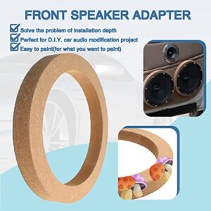 AICARS Universal 6.5 Speaker Spacer: 2×6.5 Speaker Spacer Wooden MDF Speaker Rings for Cars/Boats/Trucks/RV