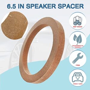 AICARS Universal 6.5 Speaker Spacer: 2×6.5 Speaker Spacer Wooden MDF Speaker Rings for Cars/Boats/Trucks/RV