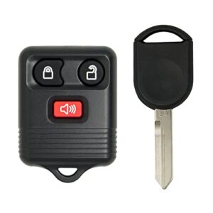 keyless2go replacement for keyless entry car key fob vehicles that use 3 button cwtwb1u331, with new uncut 80 bit transponder ignition car key h85