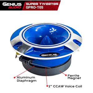 Genius GPRO-T05 1" 150 Watts-Max Tweeter Car Audio Aluminium Diaphragm 4-Ohms Pair