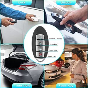 X AUTOHAUX 433MHz KR5S180144014 Replacement Smart Proximity Insert Keyless Entry Remote Key Fob for Nissan Altima Maxima 2013 2014 2015 4 Buttons 47Chip 7812D-S180014