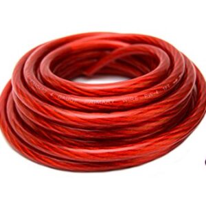 4 Gauge 25' BLACK and 25' RED Car Audio Power Ground Wire Cable 50' ft Total