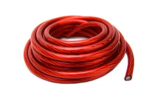 4 Gauge 25' BLACK and 25' RED Car Audio Power Ground Wire Cable 50' ft Total