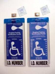 jl safety 2 mirortag bronze tag holders easily display & put away a handicap parking placard. magnetically snap your tag on & off to magnet adhered behind rearview mirror. 2 included- made in usa
