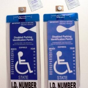 JL Safety 2 MirorTag Bronze Tag Holders Easily Display & Put Away a Handicap Parking Placard. Magnetically snap Your Tag On & Off to Magnet adhered Behind Rearview Mirror. 2 Included- Made in USA