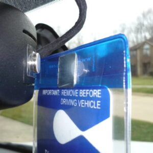 JL Safety 2 MirorTag Bronze Tag Holders Easily Display & Put Away a Handicap Parking Placard. Magnetically snap Your Tag On & Off to Magnet adhered Behind Rearview Mirror. 2 Included- Made in USA