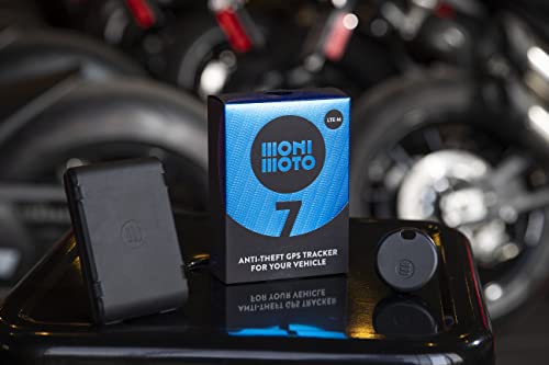 MoniMoto 7 (2021) - Smart Motorcycle GPS Tracker and Alarm - Suitable for Scooters, Quad Bike ATVs, Snowmobiles - DIY Installation, No Wiring Required