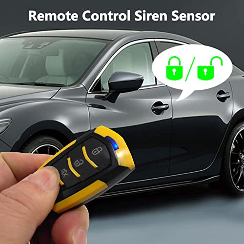 Car Remote Central Locking Kit 4 Doors Keyless Entry System + Anti-Theft Alarm Immobiliser System with Shock Sensor Universal