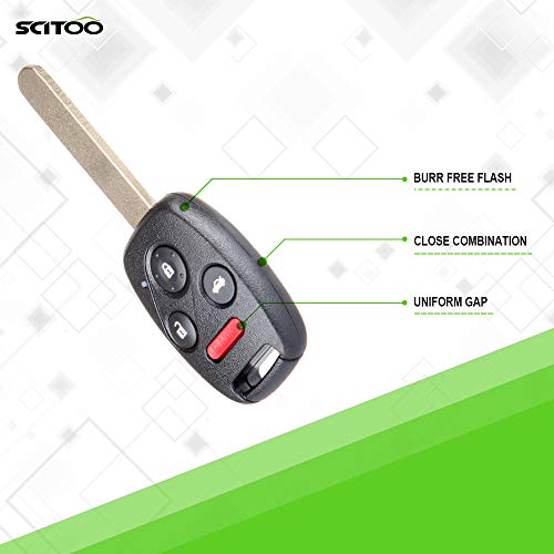 SCITOO 1X Keyless Entry Remote Control Key Fob fits 2008-2012 for Honda for Accord 2009-2015 for Honda for Pilot 5WK4930