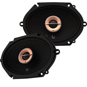 infinity 6” x 8” two-way car audio multi-element speaker/no grill, black, (infspkka683xfam)