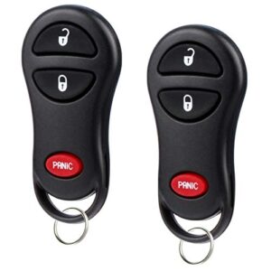 key fob fits 1999-2005 chrysler dodge keyless entry remote (04686481), set of 2