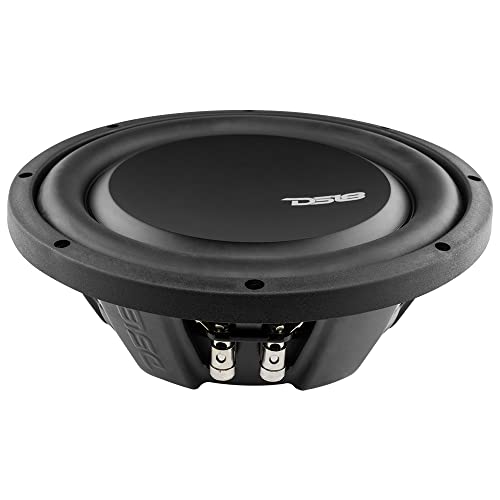 DS18 PSW10.4D 10" Shallow Mount Subwoofer 1000 Watts Max Power 500 Watts RMS Dual Voice Coil 4+4 OHMS Water Resistant - Best Sub for Tight Spaces in Car & Trucks - 1 Speaker