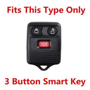 Rpkey Silicone Keyless Entry Remote Control Key Fob Cover Case protector Replacement Fit For Ford Lincoln Mercury Mazda CWTWB1U331 GQ43VT11T CWTWB1U345 8L3Z15K601B 8L-3Z-15K-601B(Rose red)