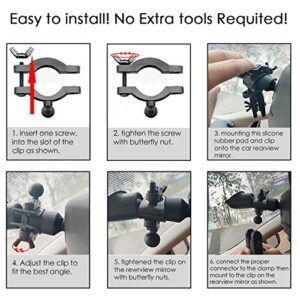 Dash Cam Mount Holder - Mirror Mount, Come with 10+ Different Joints, Compatible with APEMAN, Falcon F170, Old Shark, Peztio, Rexing V1P, Roav, UGSHDI, Z-Edge，YI，Kdlinks X1, and Most Dash Cameras /GPS