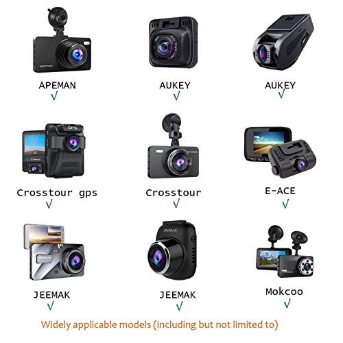 Dash Cam Mount Holder - Mirror Mount, Come with 10+ Different Joints, Compatible with APEMAN, Falcon F170, Old Shark, Peztio, Rexing V1P, Roav, UGSHDI, Z-Edge，YI，Kdlinks X1, and Most Dash Cameras /GPS