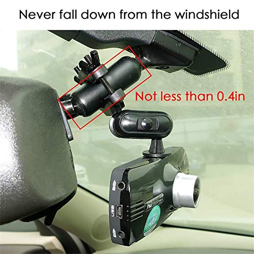 Dash Cam Mount Holder - Mirror Mount, Come with 10+ Different Joints, Compatible with APEMAN, Falcon F170, Old Shark, Peztio, Rexing V1P, Roav, UGSHDI, Z-Edge，YI，Kdlinks X1, and Most Dash Cameras /GPS