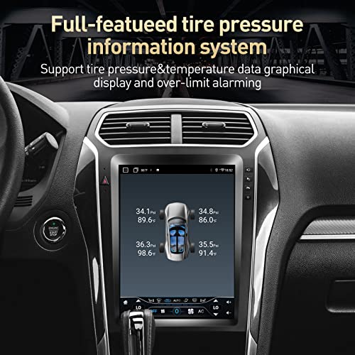 YULU E10 Car Radio Stereo for Ford Explorer 2013 to 2019 Android 10.0 T-Style Head Unit Navigation 12.1 Inch IPS Touchscreen Build in Wireless Carplay Bluetooth WiFi Support DSP Sirius