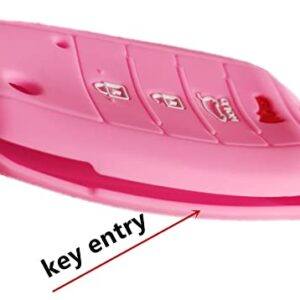 Smart Key Fob Cover Case Protector Keyless Remote Holder for 2019 2020 2021 Kia Sportage Rio Forte Optima Carens （Not Fit Smart Key Fob） Light Pink