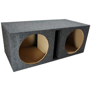 american sound connection dual 12″ sub box ported vented subwoofer enclosure mdf car audio stereo system